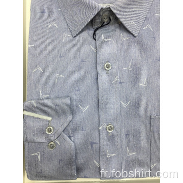 Chemise business teint en fil